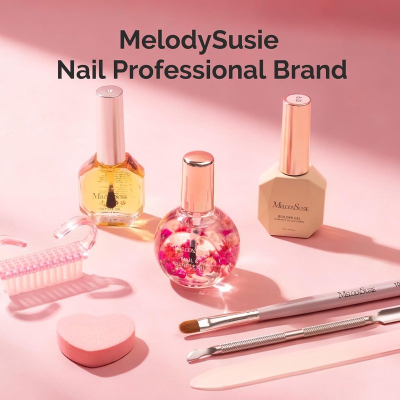 MelodySusie Rose Cuticle Oil - Infused with Real Flowers | Hydrating & Nourishing 28ml for Stronger Nails