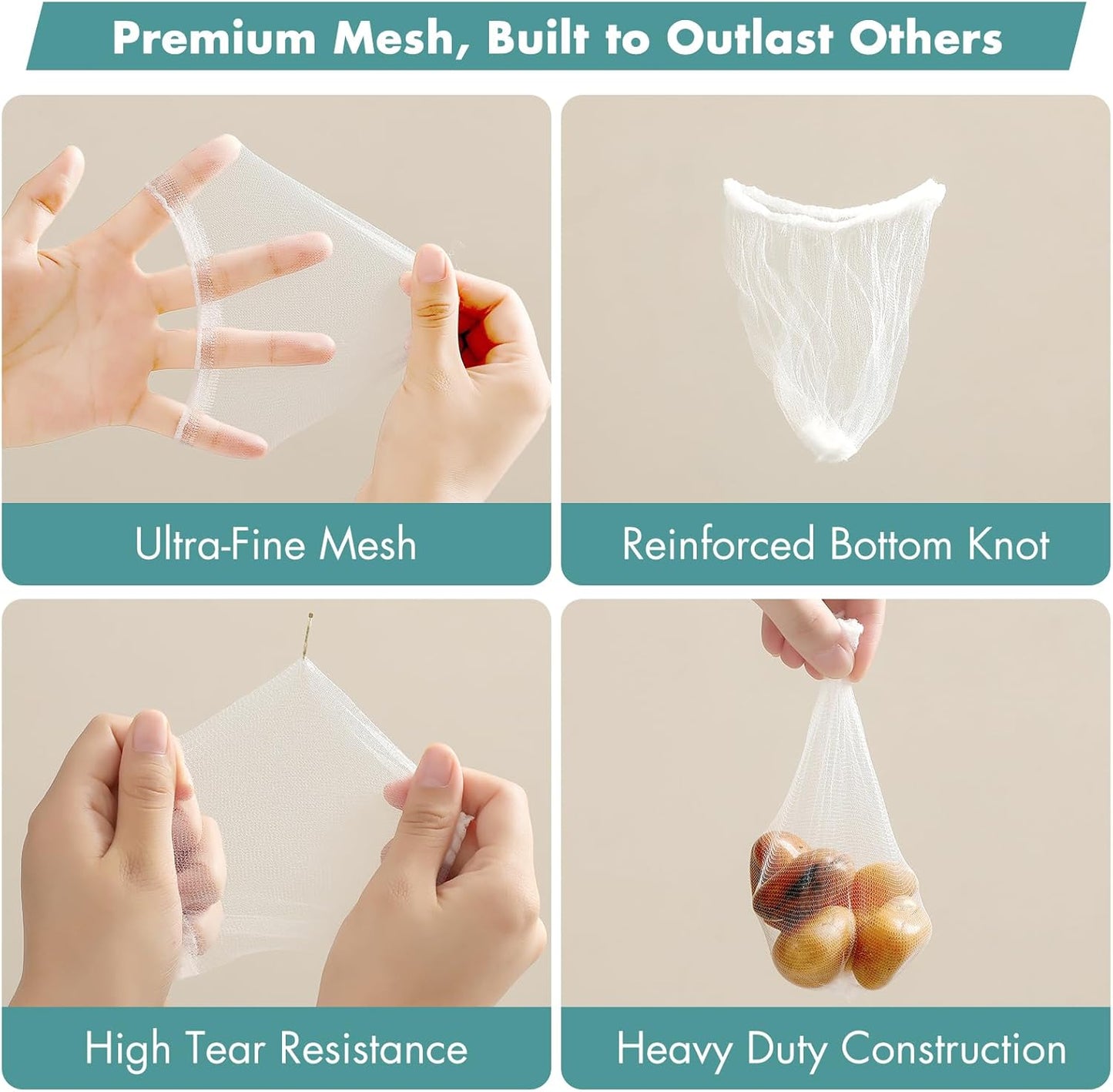 Kitchen Sink Strainer Mesh Bags - 200 Pack Anti-Clogging Disposable Drain Covers | Fits Most Strainers (4" x 4")