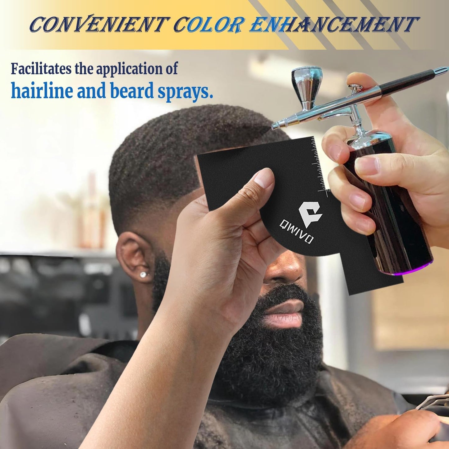 Curved Hairline Shaping Tool - Reusable Wavy Barber Card | Flexible Beard Lineup Tool with Measurement Indicators for Men