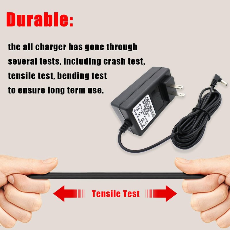 26.1V Charger Replacement for Dyson V6 V7 V8 SV04 SV05 SV06 SV07 SV09 DC60 DC61 DC62 Cordless Vacuum Cleaner 229602-01 965875-07 AC/DC Charging Cable Power Supply Adapter 6.6FT Black