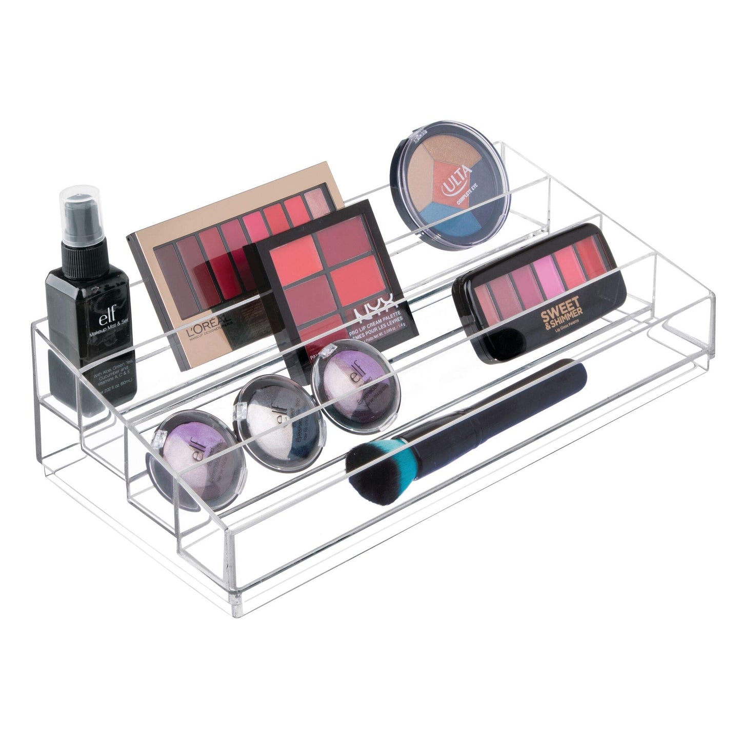 iDesign Tiered Cosmetics & Nail Polish Organizer, The Clarity Collection – 12.75 IN X 6.5IN X 3.75 IN, Clear