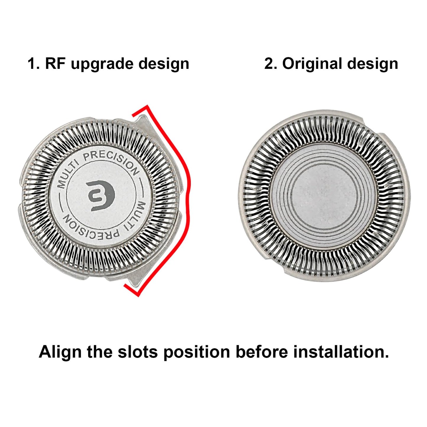 SH30 Replacement Heads for Philips Norelco Shaver Series 3000, 2000, 1000 and S1560, SH30 Blades for Philips Norelco 3900, 3600, 2400, 6 Pieces of Pack