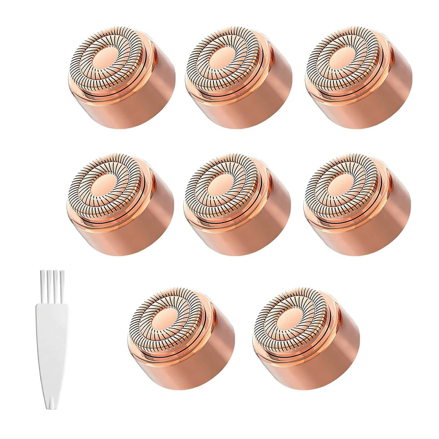 FUHKQE Replacement Heads Compatible with Finishing Touch Flawless Gen 3 Facial Hair Remover, Rose Gold Replacement Blades for Women’s Facial Hair Removal Device (8 Packs)