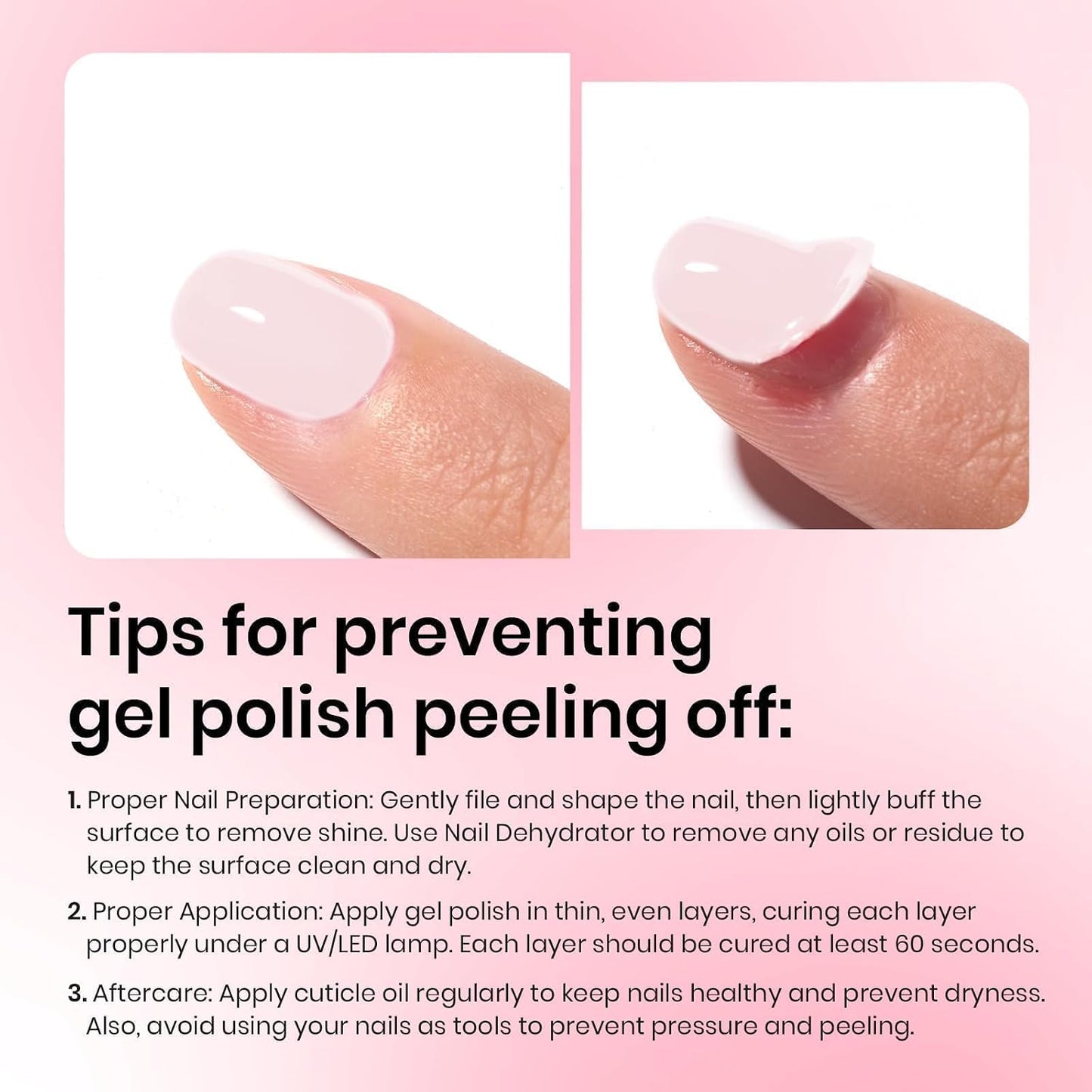 Beetles Gel Polish Set - 3 Pcs No Wipe Top & Base Coat | Long-Lasting Milky Pink 15ml Jelly Gel for Women