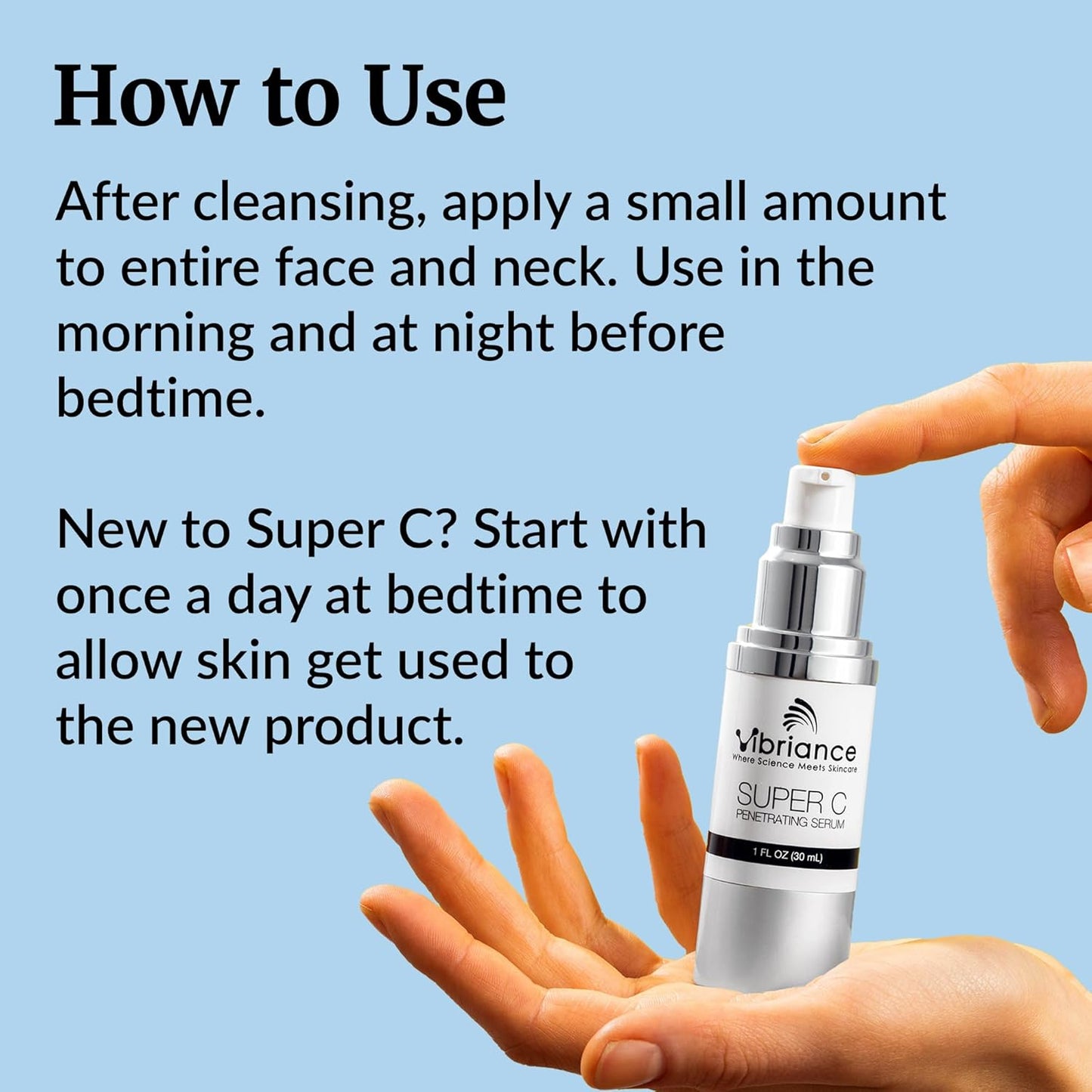 Vibriance Super C Serum for Mature Skin - All-in-One Vitamin Formula for Hydration, Firming & Wrinkle Reduction | 1 fl oz