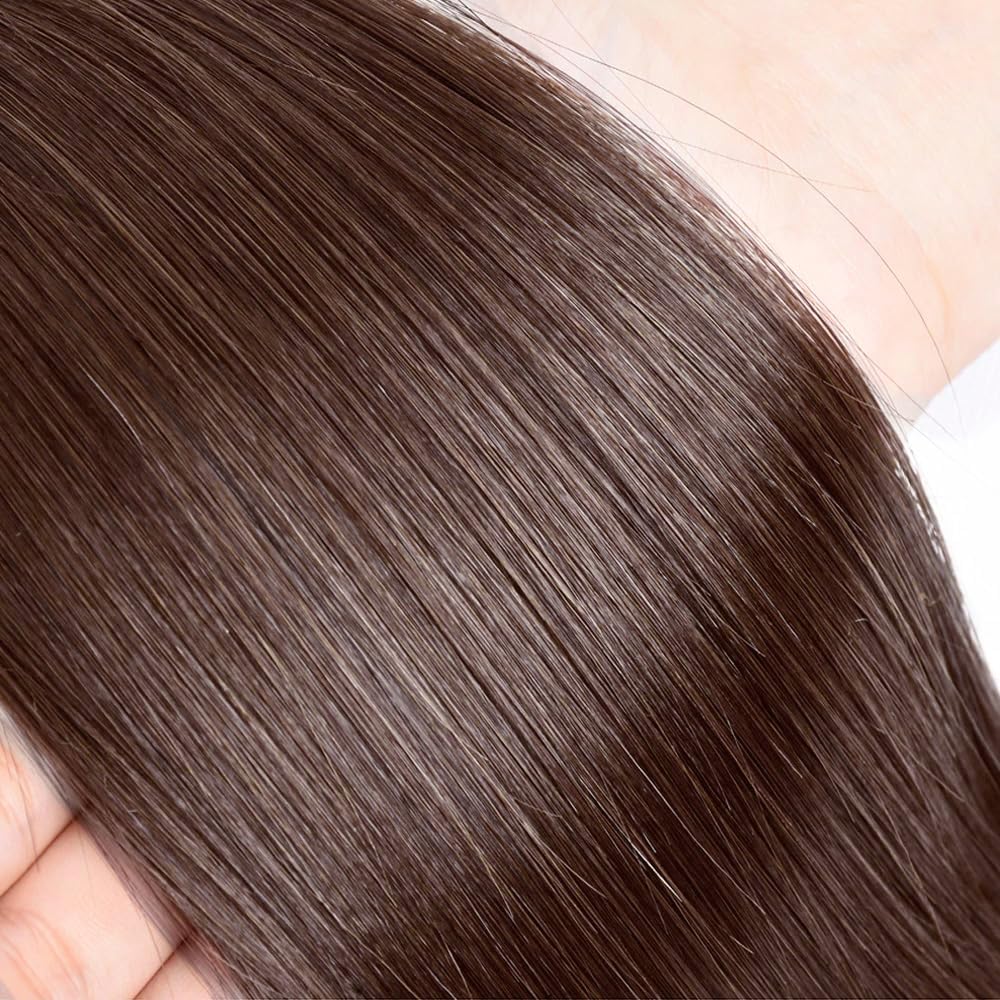 30 32 34 inch Color #4 Human Hair Bundle Chocolate Brown Straight 3 Bundles 10A Real Brown Straight Human Hair Extensions #4 Color 150g