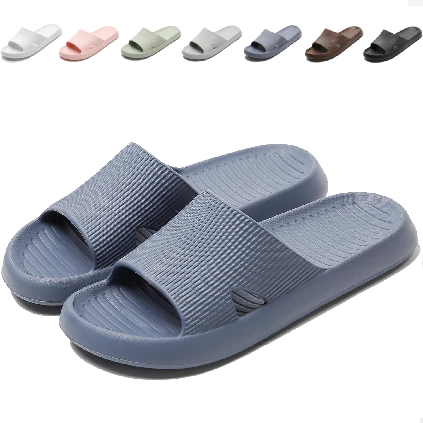 Shower Shoes for Men and Women - Soft, Lightweight, Quick-Drying Non-Slip Slippers | Indoor & Outdoor Use