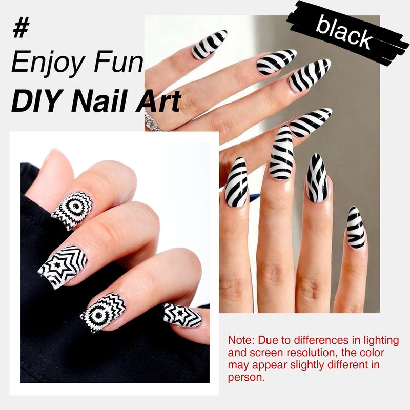 Metallic Gel Nail Polish Set, 4Pcs Chrome Gel Nail Polish with Nail Art Stamp Plate & Stamper Scraper Kit, Black&White&Silver&Gold UV LED for DIY Home Salon Use for Women