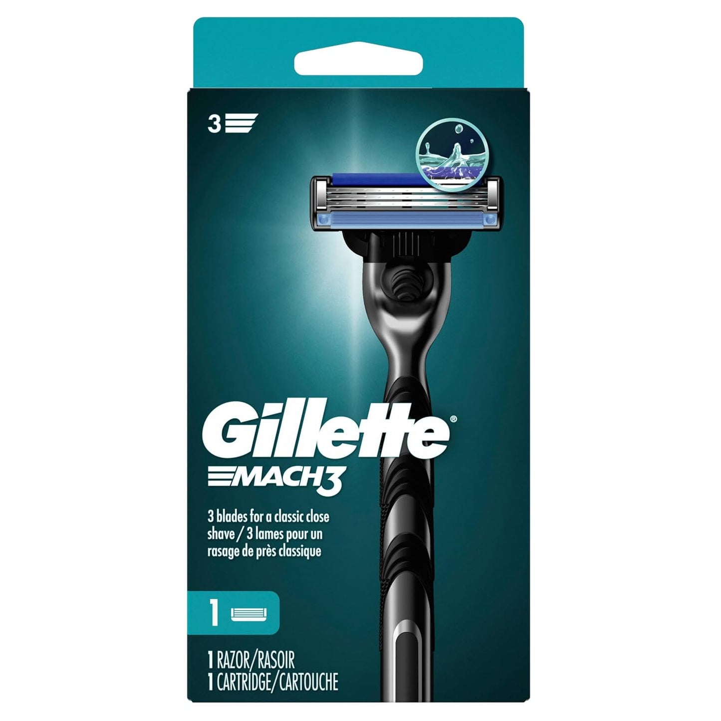 Gillette Mach3 Razor for Men - Precision Shaving System with Handle & Blade Refill