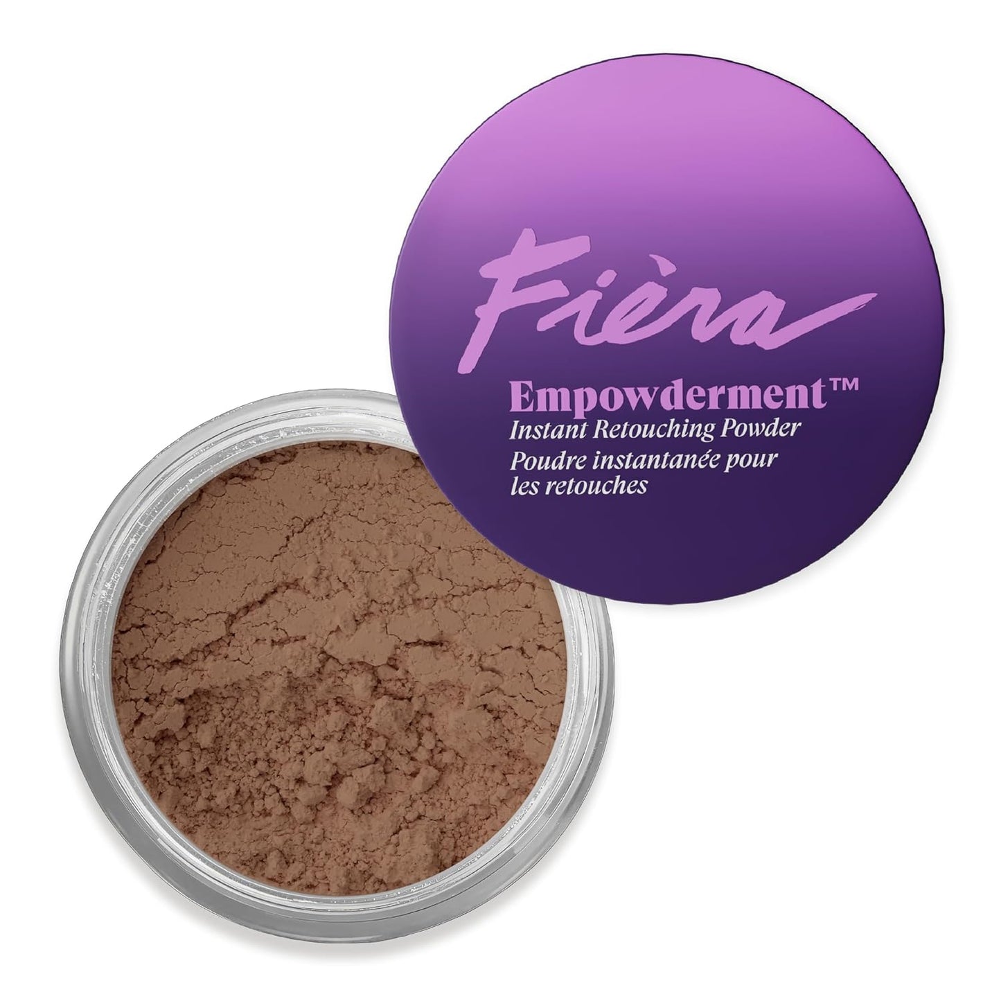 Fièra Pressed Finishing Powder - Talc-Free Blurring & Soft-Matte Formula for Mature Skin | Dark Shade, 0.2 OZ