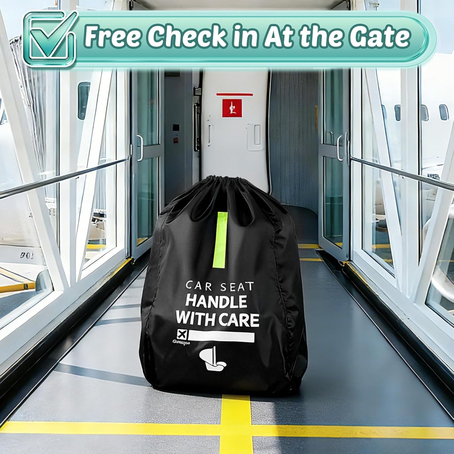 Car Seat Travel Bag for Airplane - Fits All Car Seats, Infant Carriers & Booster Seats | Essential Airplane Travel Gear