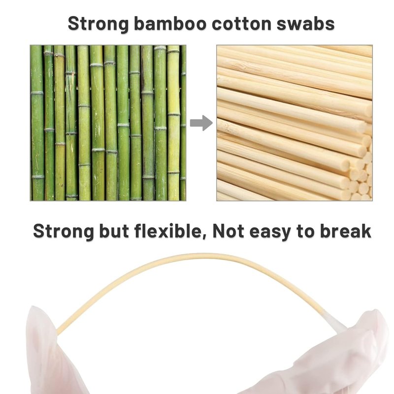 Long Cotton Swabs - 1000 PCS Lint-Free, Highly Absorbent Cleaning Applicators for Makeup, Ears, Pets | Wooden Sticks