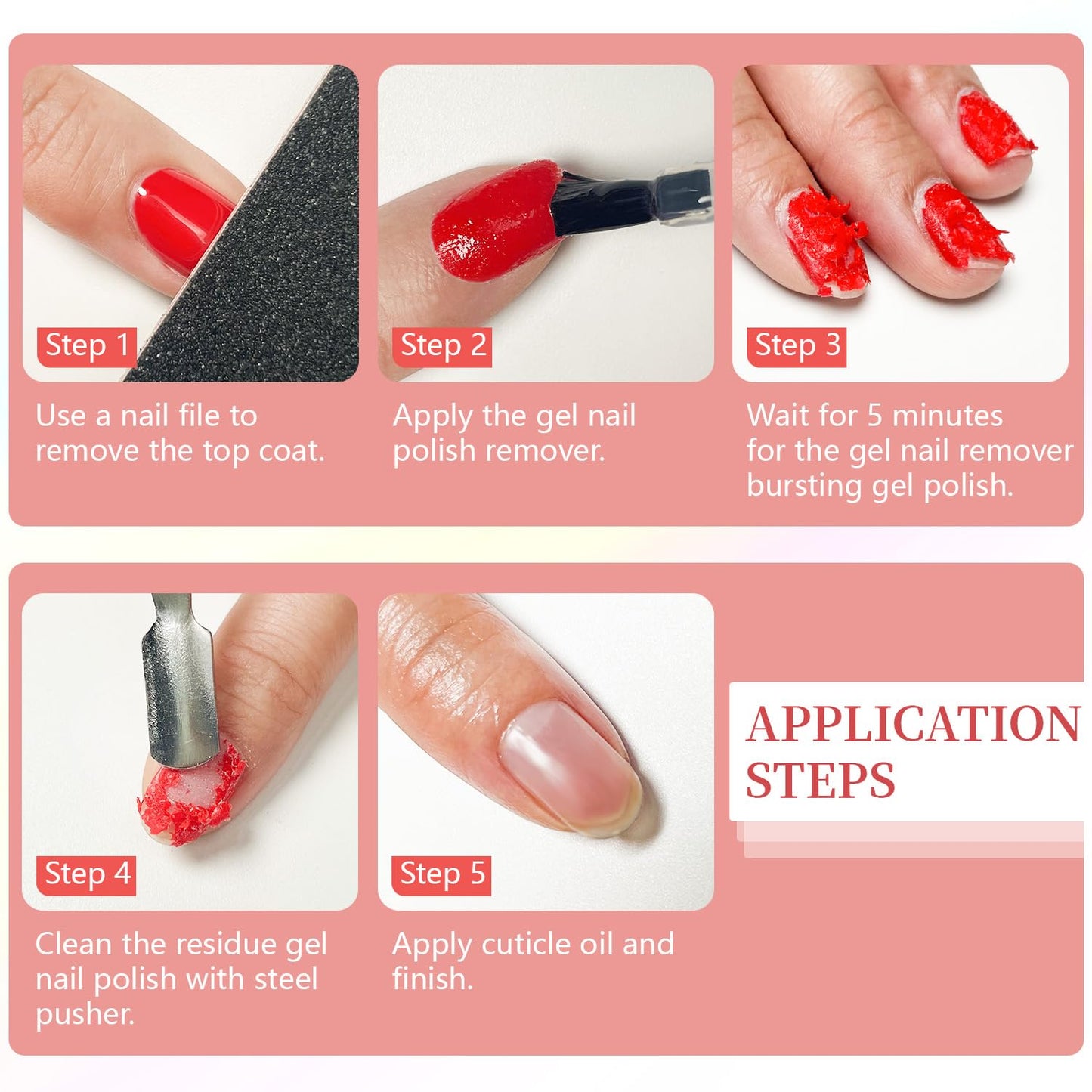 JODSONE Gel Nail Polish Remover - Quick 3-5 Minute Soak-Free Formula | 15ML