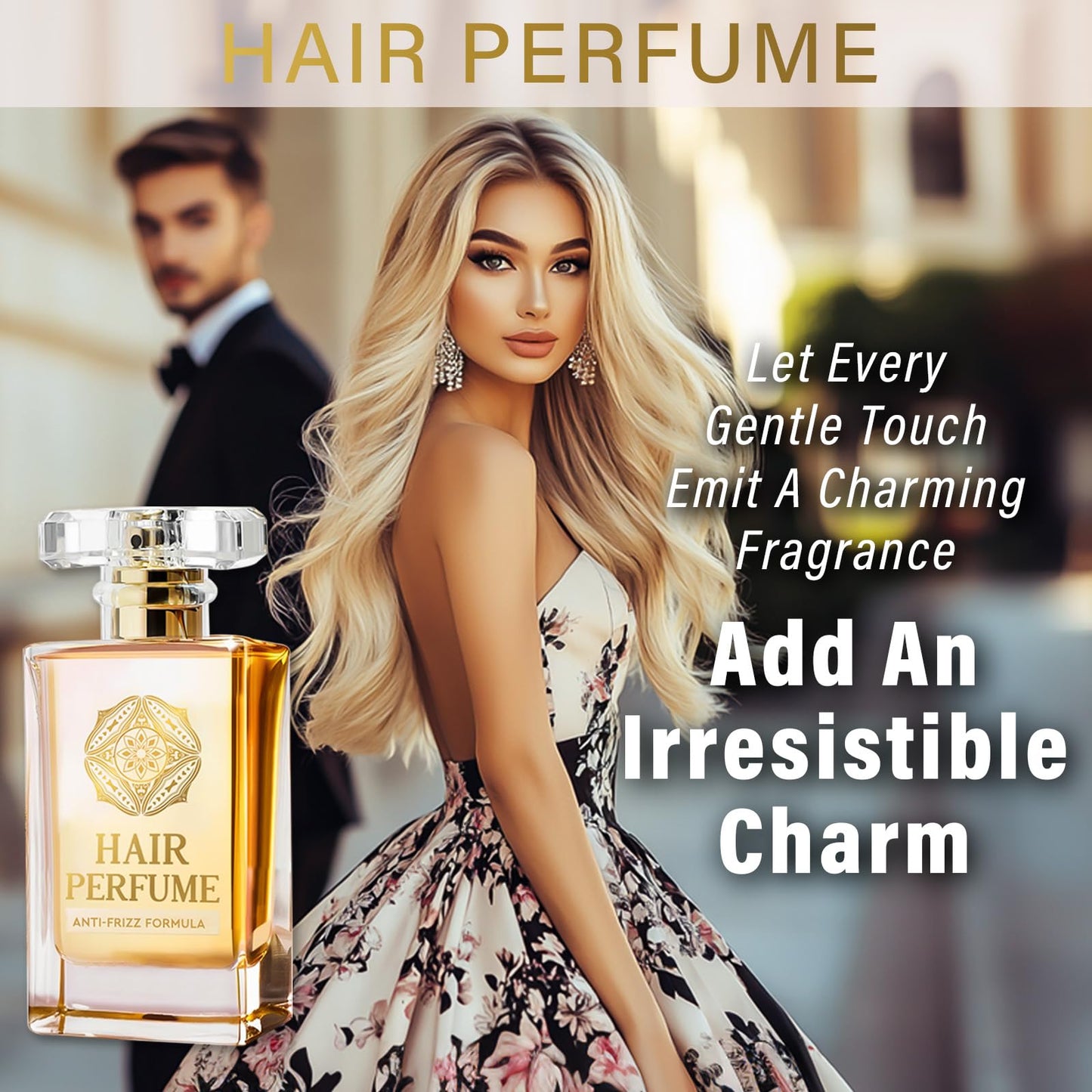 TDZLDM Hair Perfume, Natural Scented Pheromones Perfumes for Women, 50ml Leave-In Conditioning Spray for Dry & Frizzy Hair, Long Lasting Fragrance & Smoothing Spray