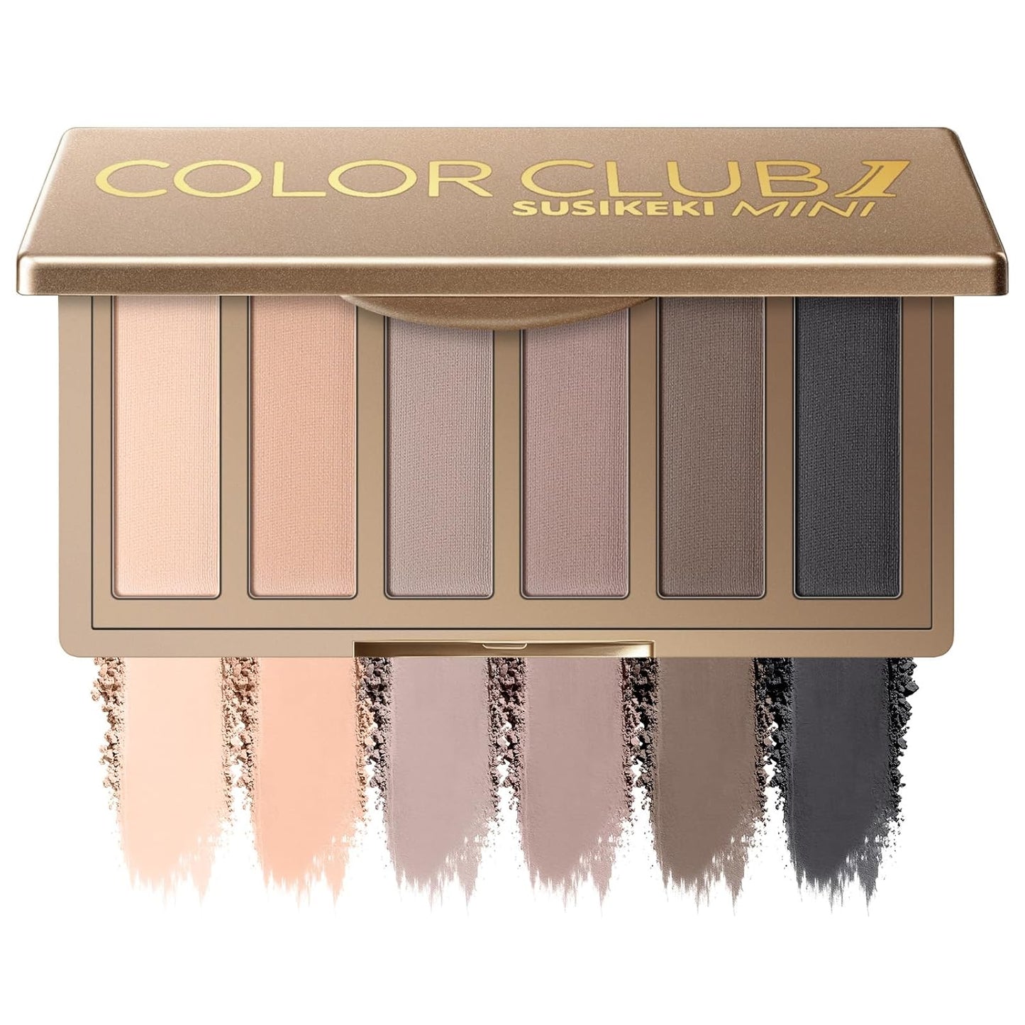 SUSIKEKI Mini Eyeshadow Palette - 6 Highly Pigmented Neutral Shades | Waterproof Travel Kit with Mirror