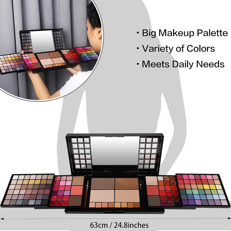 All-In-One Makeup Kit for Women | Complete Christmas Gift Set for Teens - Eyeshadow, Lip Gloss, Concealer & More