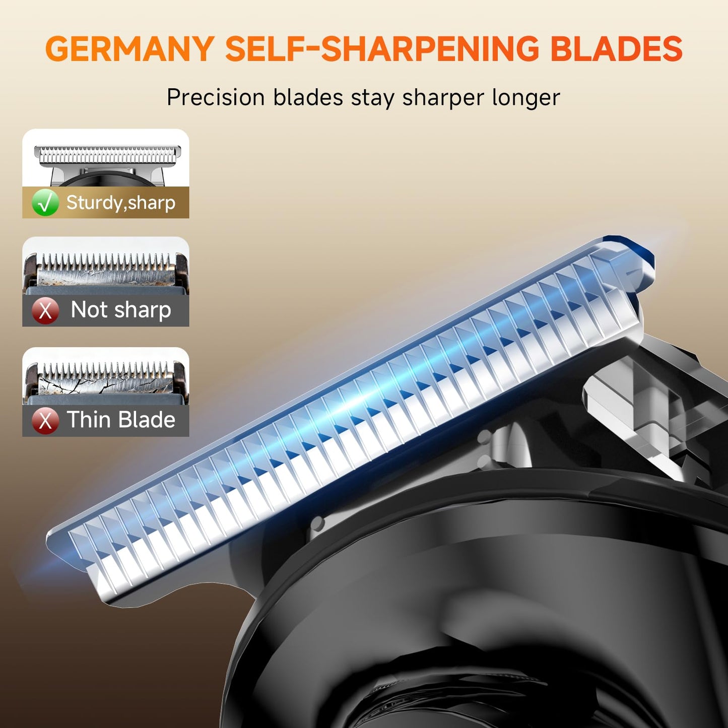 KOMINGDON 20 Piece Hair Clipper Beard Trimmer for Men, All-in-One Men's Grooming Kit for Nose,Ear,Body,Mustache, Cordless Electric Shaver Razor with IPX6 Waterproof,120-Min Runtime,LED Display