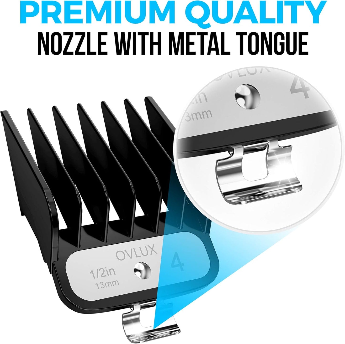Professional Cordless Hair Clippers for Men - Rechargeable Full Metal Beard Trimmer | Ideal Gift for Dad - Silver