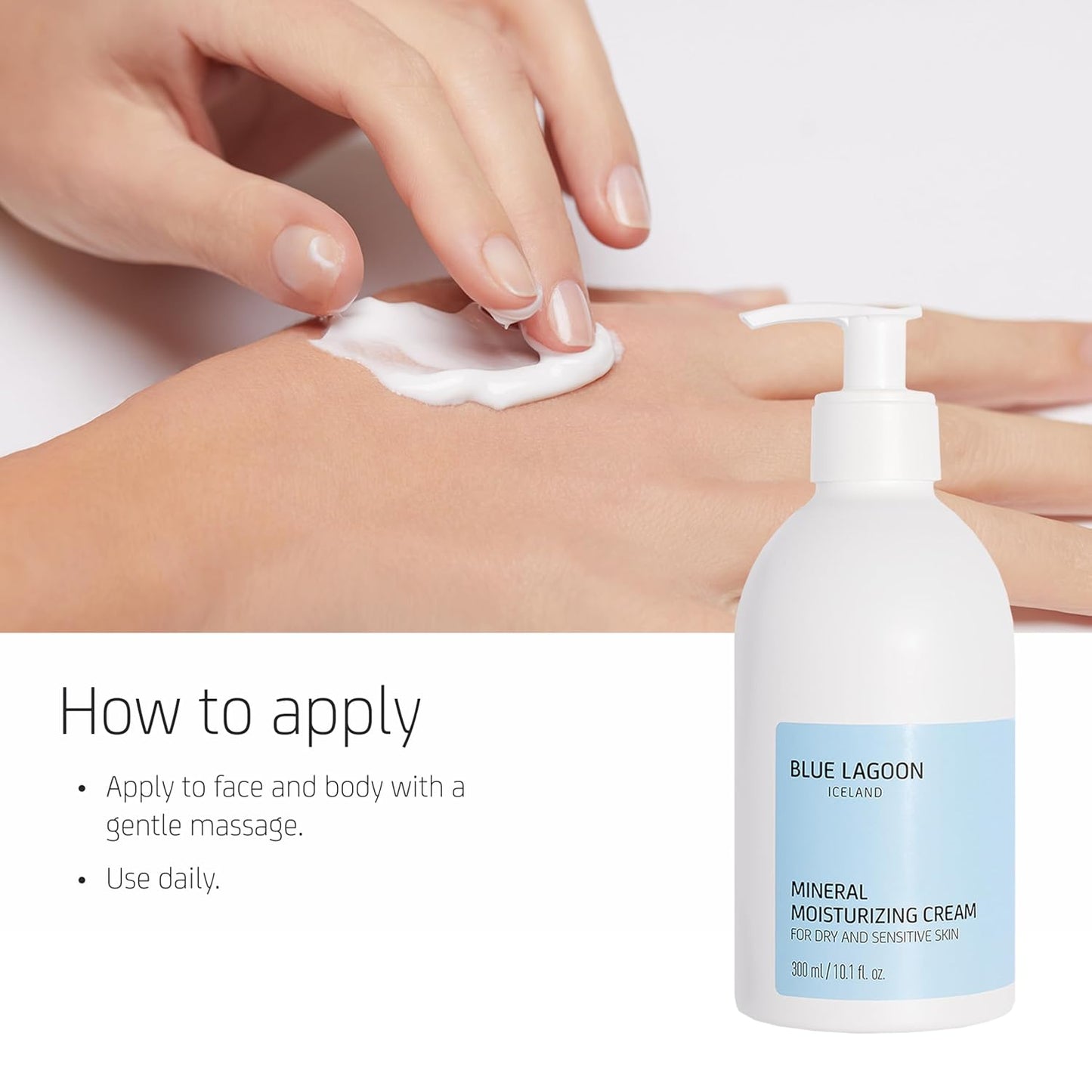 Blue Lagoon Skin Science - Mineral Moisturizing Cream - Hydrates Dry Skin with Seawater | Lightweight, Fragrance-Free 500ML
