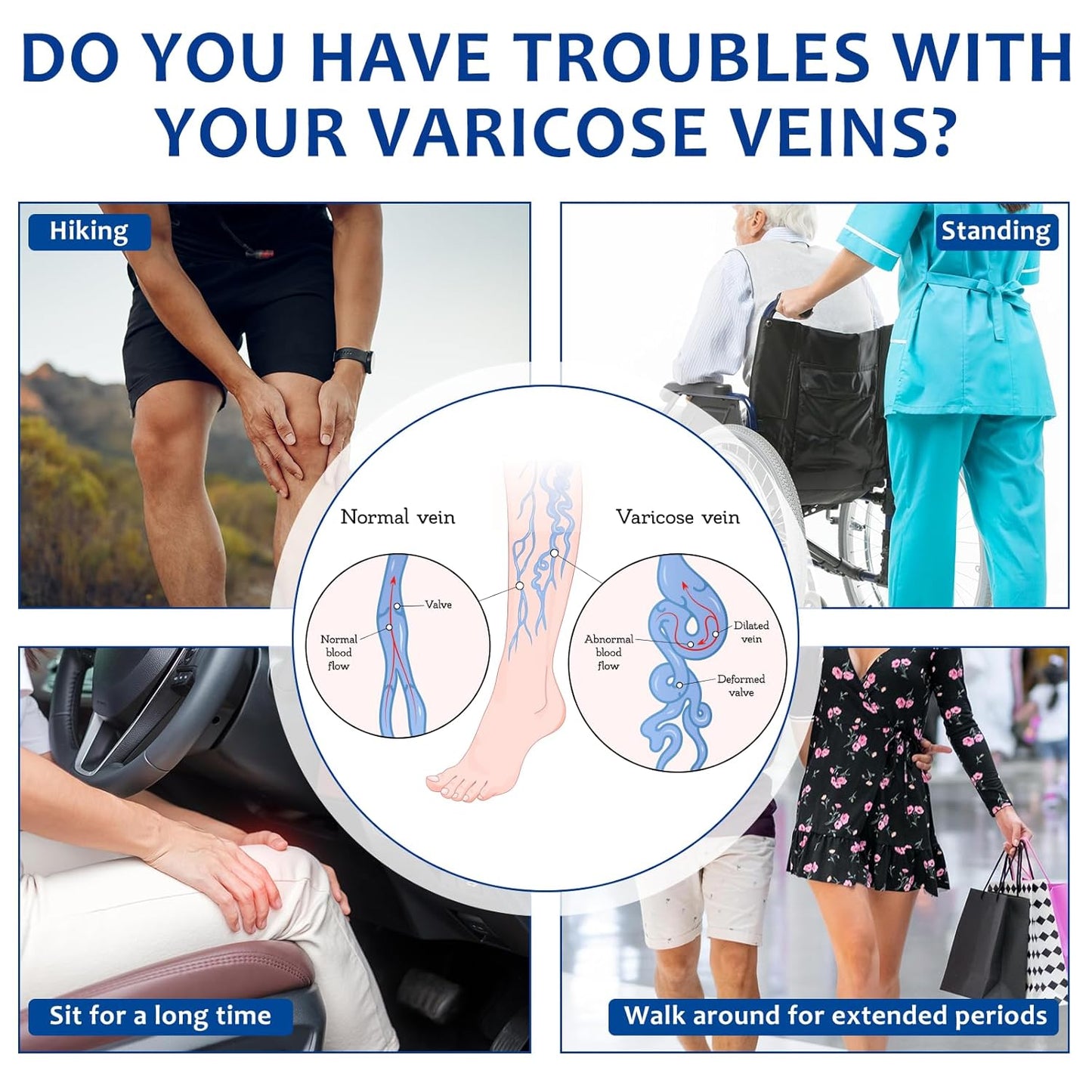 Varicose Veins Cream - Natural Treatment for Spider Veins & Heavy Legs | Refreshing Non-Sticky Formula, 1 Pack