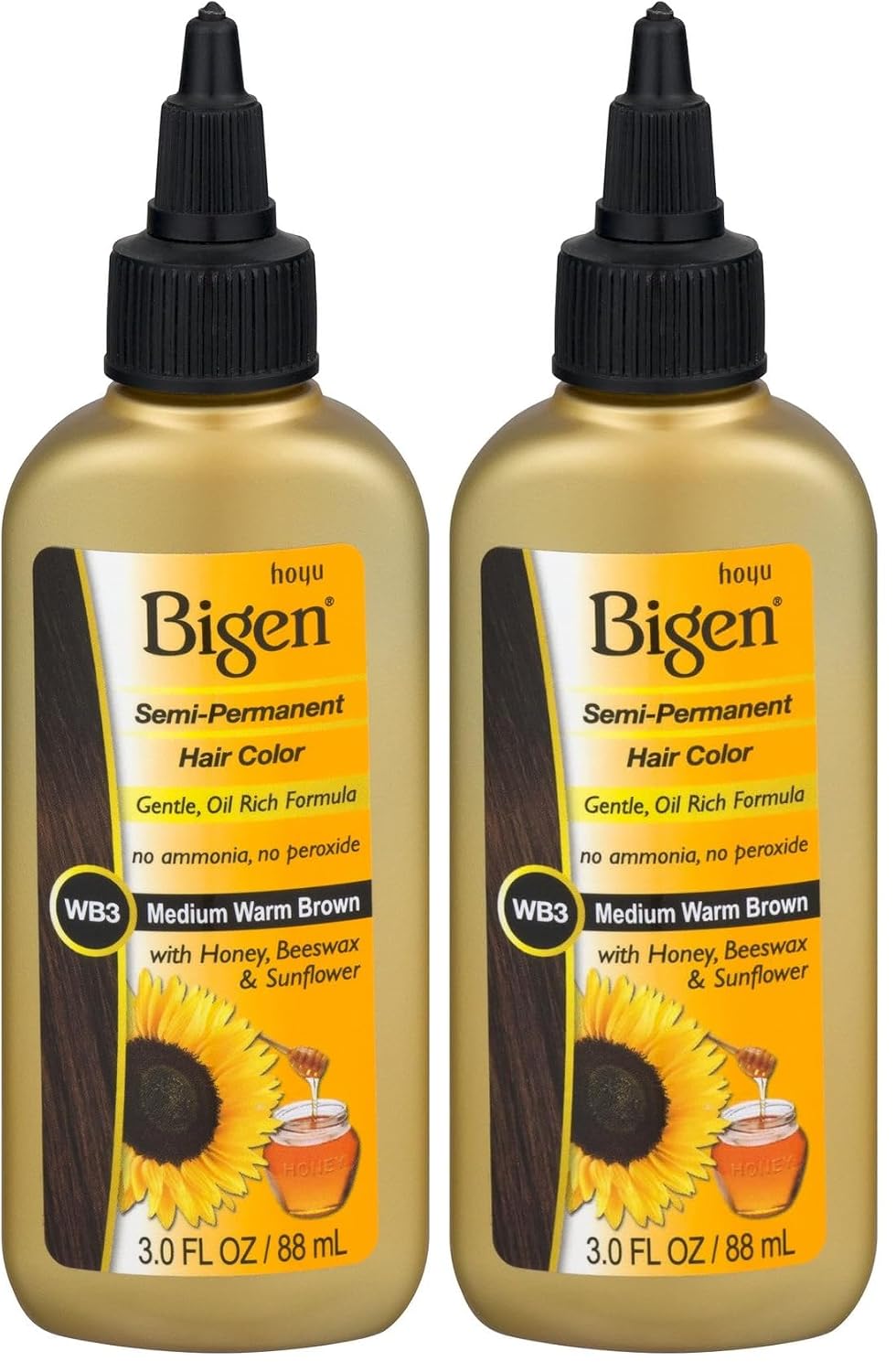 Bigen Semi-Permanent Hair Color - Rich Amber Shade, 3 oz | Long-Lasting Color & Shine