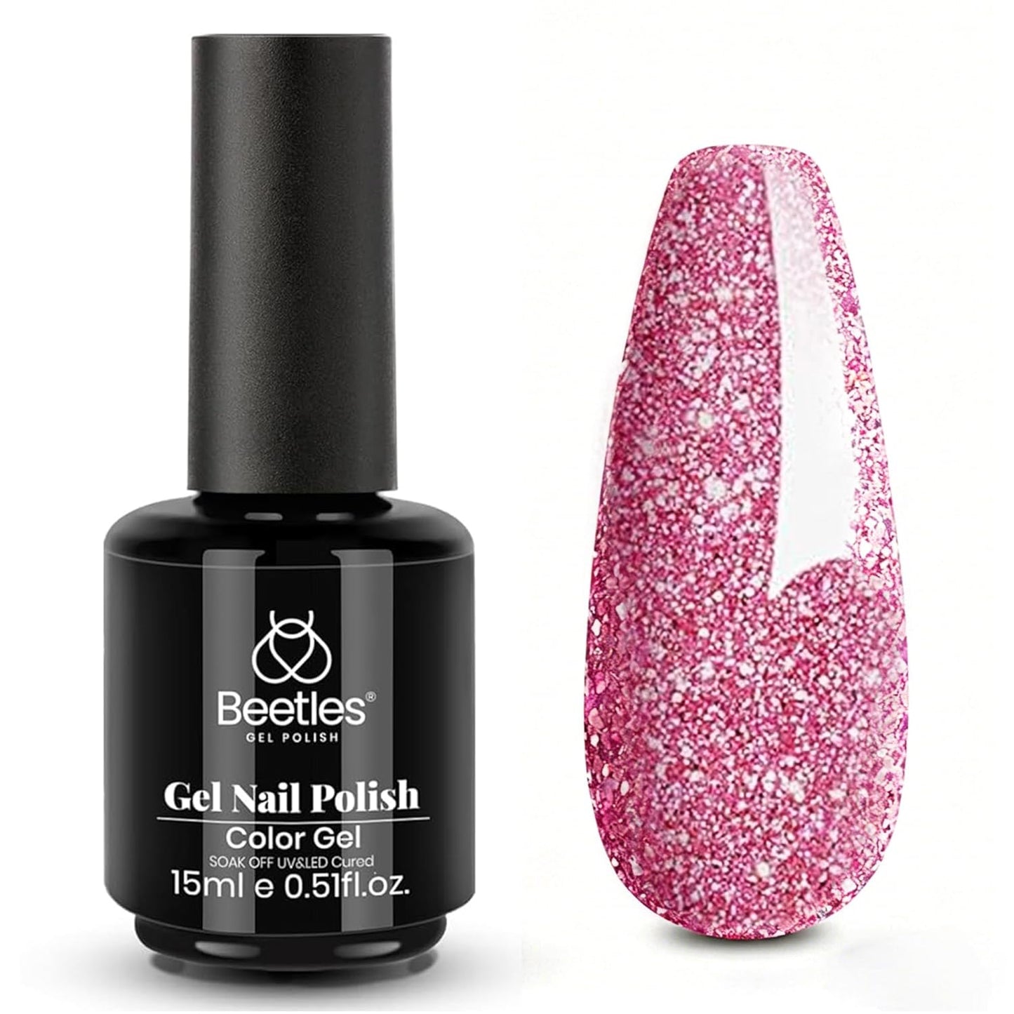 Beetles Purple Gel Polish - Lilac Light Purple Nail Color | 15ml Soak Off UV LED Gel for Summer Manicure