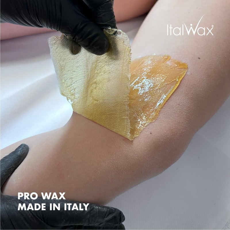Italwax Classic Line Natural Hard Wax Beads 1.1 lb (500 g) – Transparent Medium Setting Stripless Wax for Normal Skin & Large Areas – Made in Italy