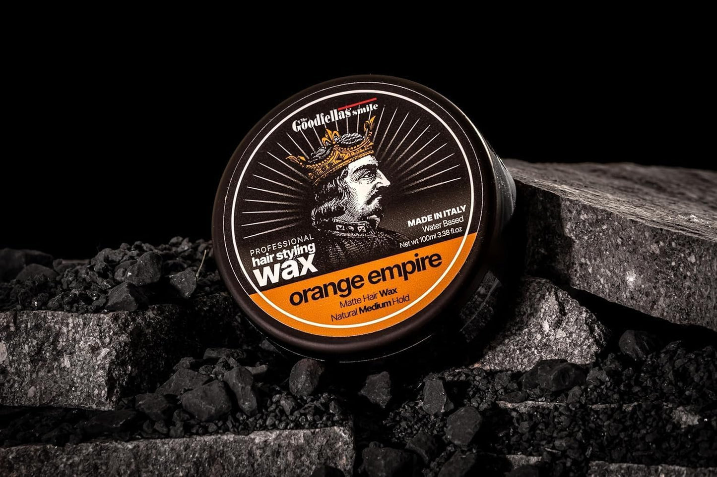 The Goodfellas' smile Hair Wax Pomade, Matte with Medium Hold Formula, 100ml, Made in Italy (Orange Empire/Orange & Citrus)