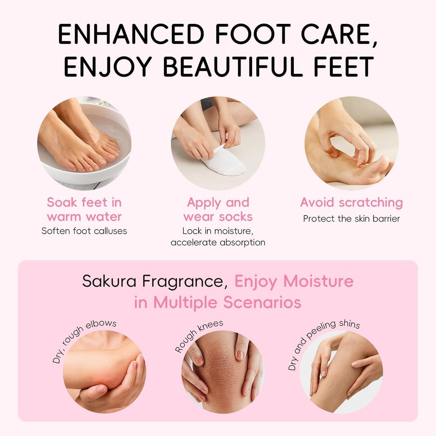 Japan Sakura Foot Heel Stick - Deep-Repair Anti-Aging Balm for Cracked Feet | Moisturizing & Softening, 1.4 Oz