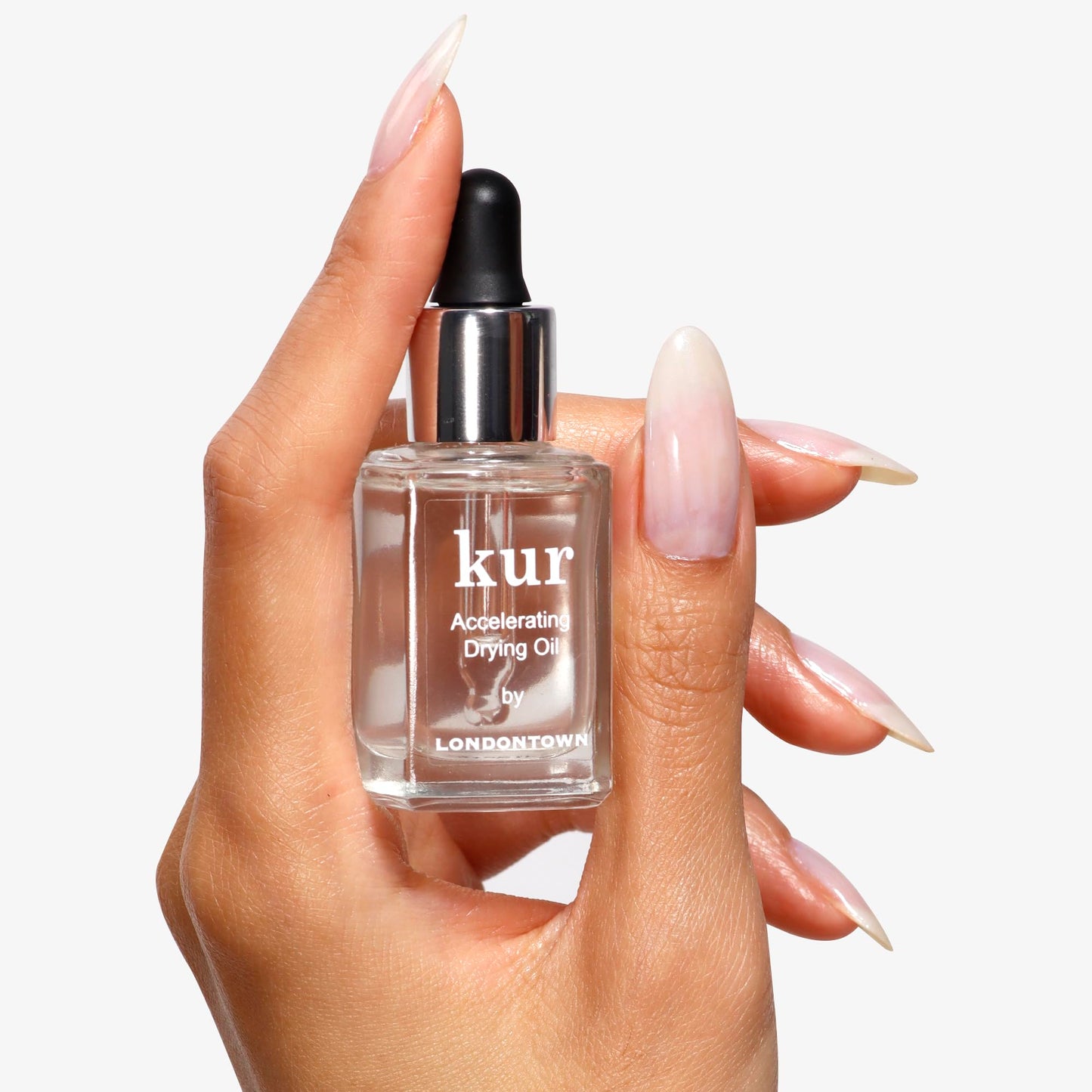 LONDONTOWN Accelerating Drying Oil, Quick Dry Polish Drying Drops with Botanical Oils & Vitamin B5, Reduces Smudges, Adds Shine & Hydration, Easy to Use for Speedy Manicures, 0.4 Fl Oz