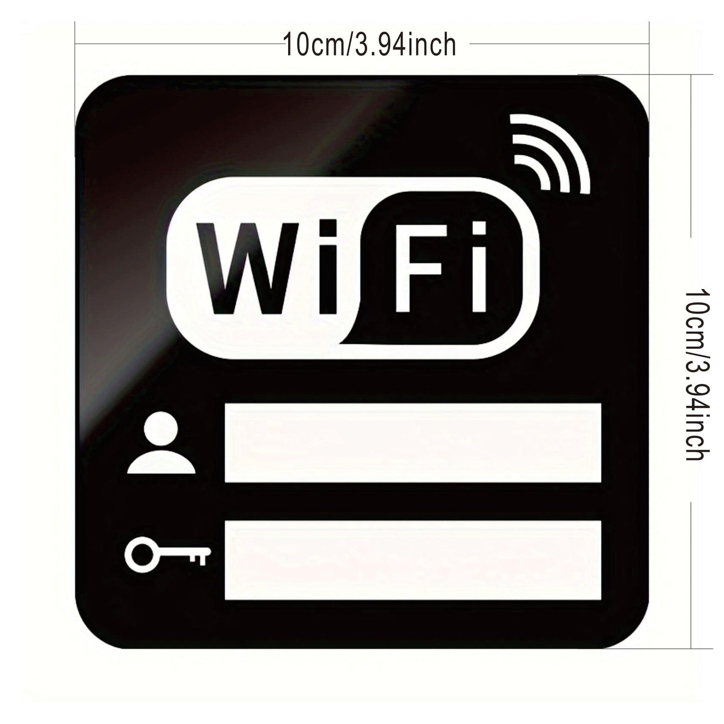 Wi-Fi Sign Sticker, 3D Acrylic Mirror WIFI Wall Stickers Public Places, Shops, and Homes to Display Wi-Fi Account and Password