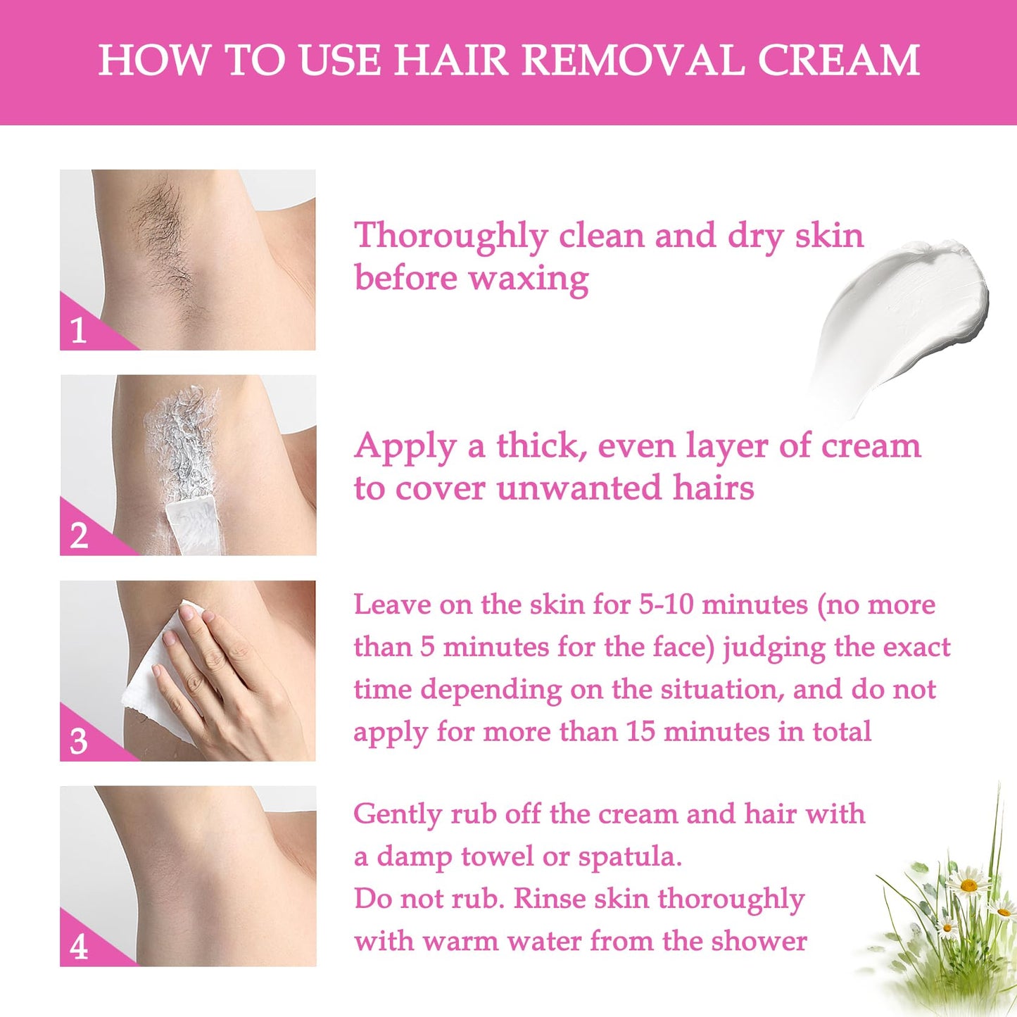 3PCS Hair Removal Cream for Women and Men,Painless Depilatory Cream for Face,Underarms,Leg,Bikini,Gentle Fast Hair Removal Lotion,Moisturizing Depilatory Set at Home, 3.5 Oz