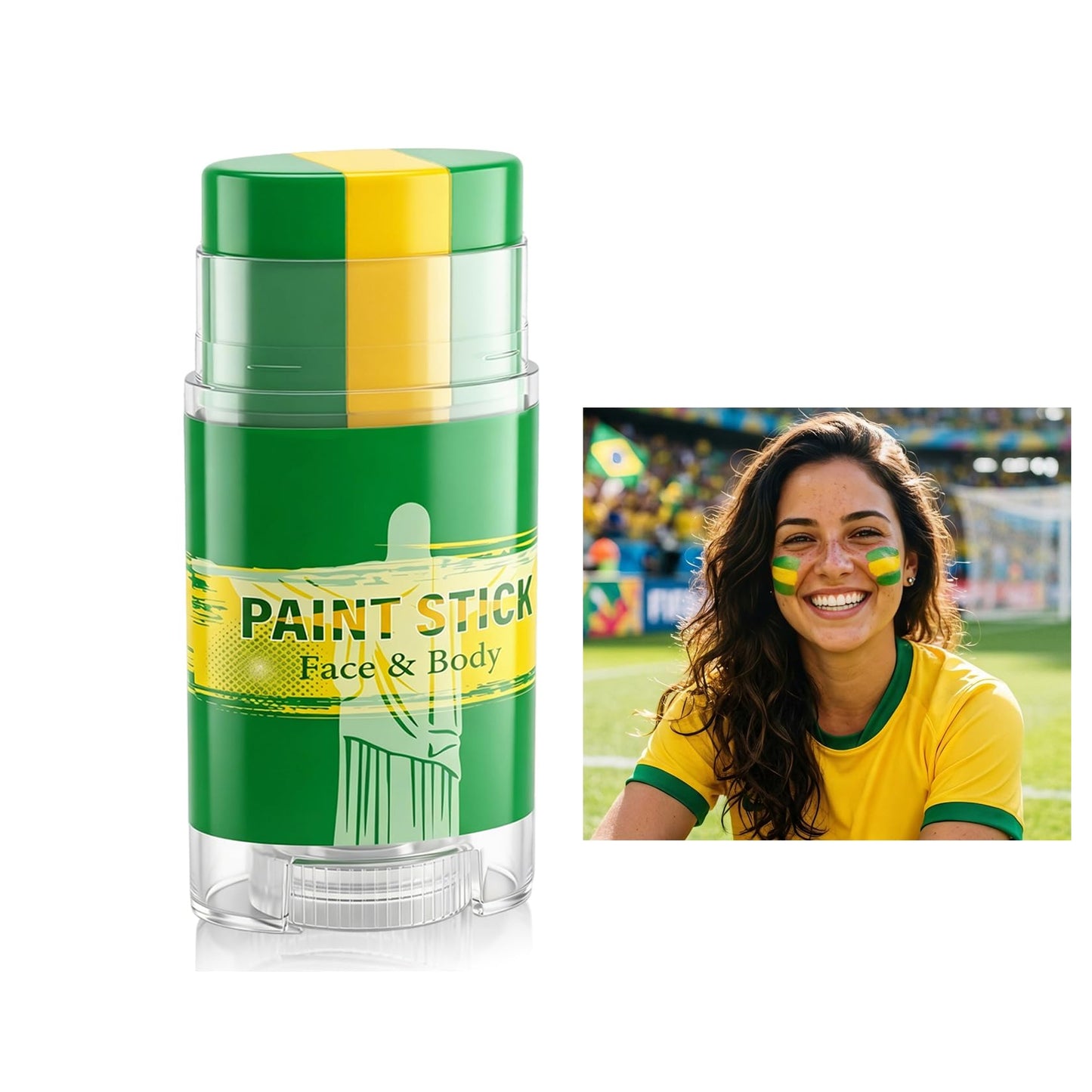 Green Yellow and Green Face Paint Stick