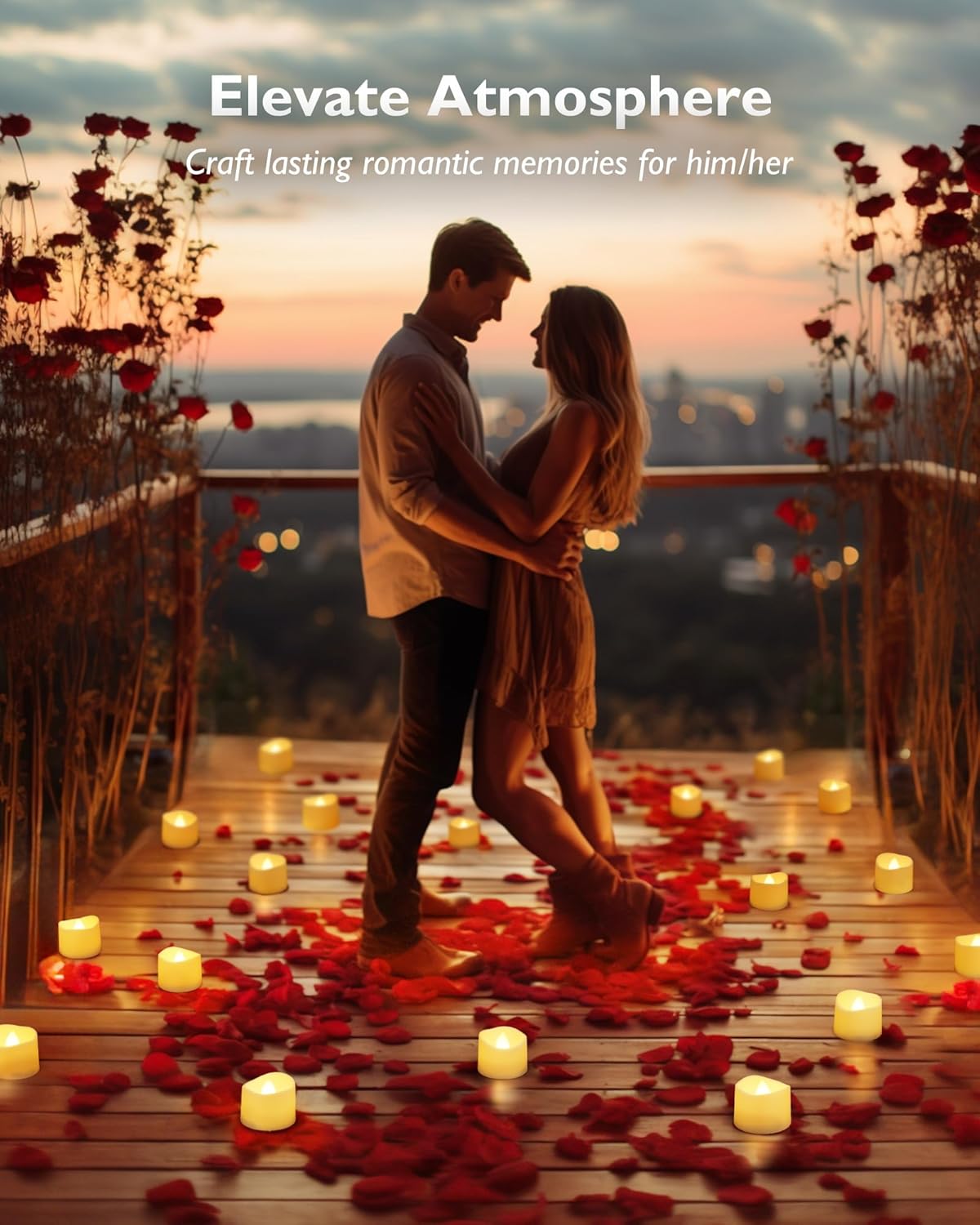 Flickering Flameless Candles - 24Pcs Battery Operated LED Tea Lights | 200+ Hours for Weddings, Parties, Decor