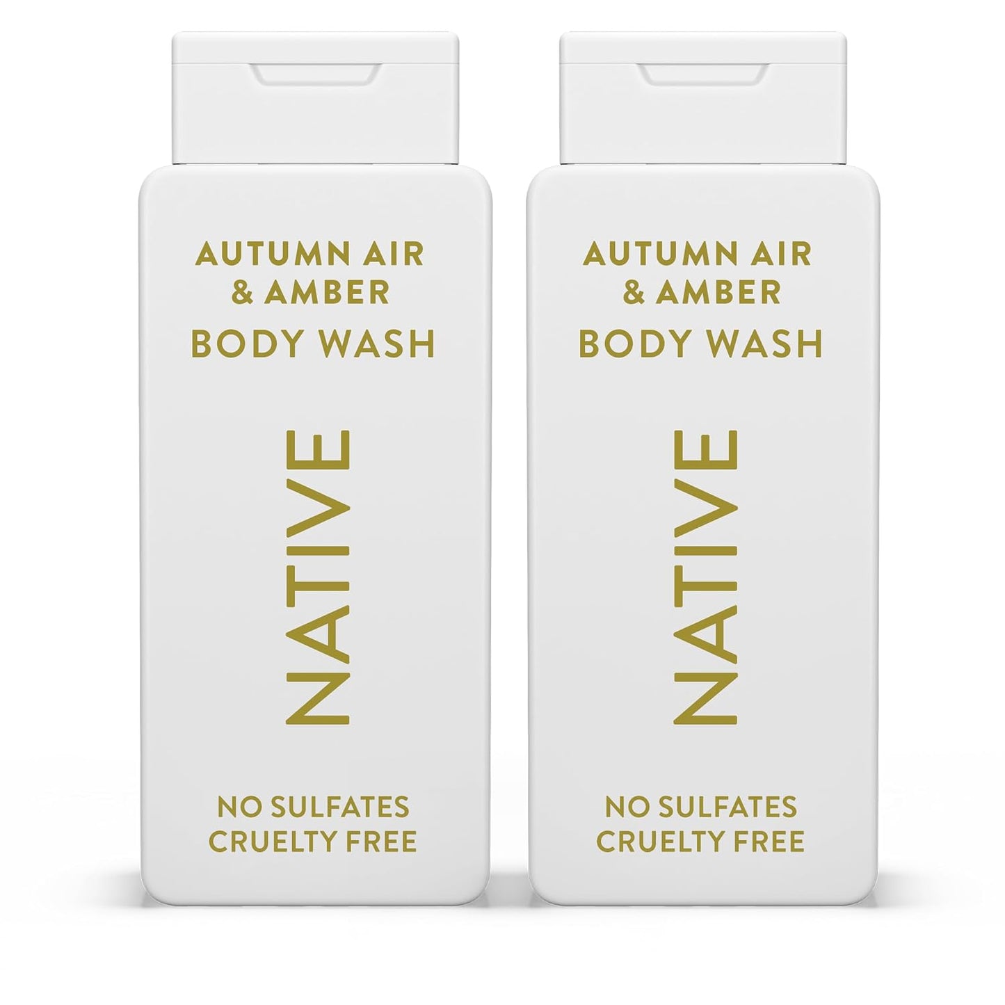 Native Body Wash - Naturally Derived Autumn Air & Amber Scent | Sulfate & Paraben Free, 18 oz (2-Pack)