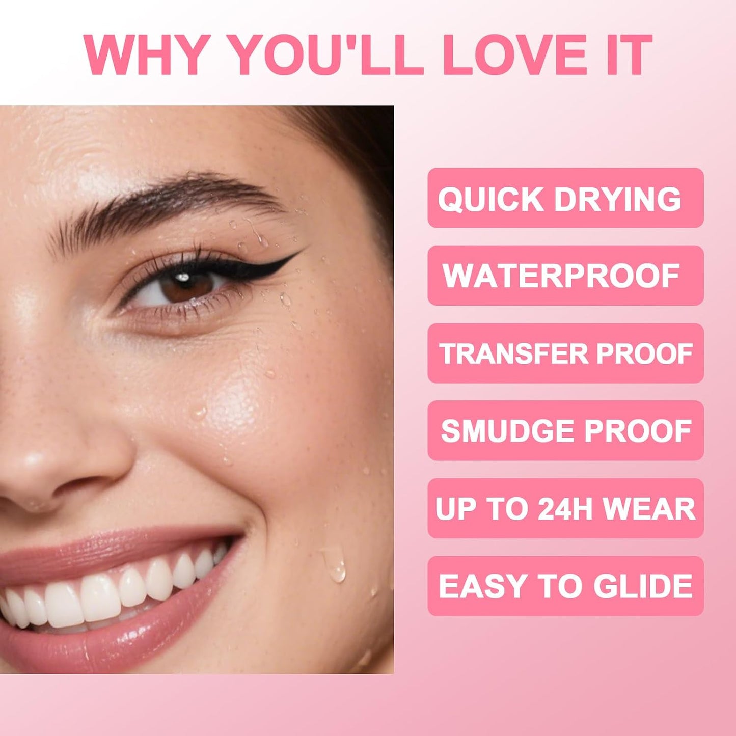 iMethod Liquid Eyeliner - Waterproof Dual-Ended Eye Liner with Precise Brush-Tip | Black, Long-Lasting, Smudge-Proof