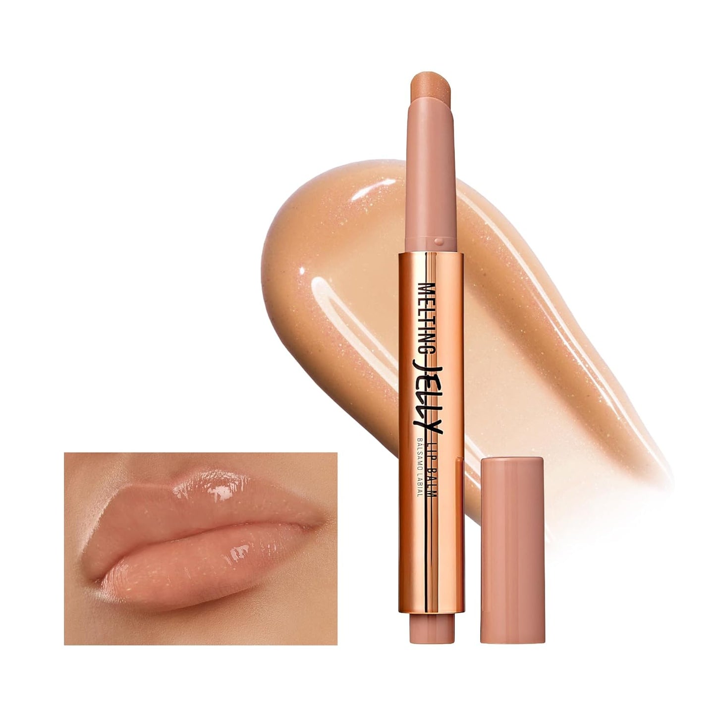 KISS NEW YORK Melting Jelly Lip Balm - High Shine, Moisturizing & Plumping Effect | Chili Mango Flavor
