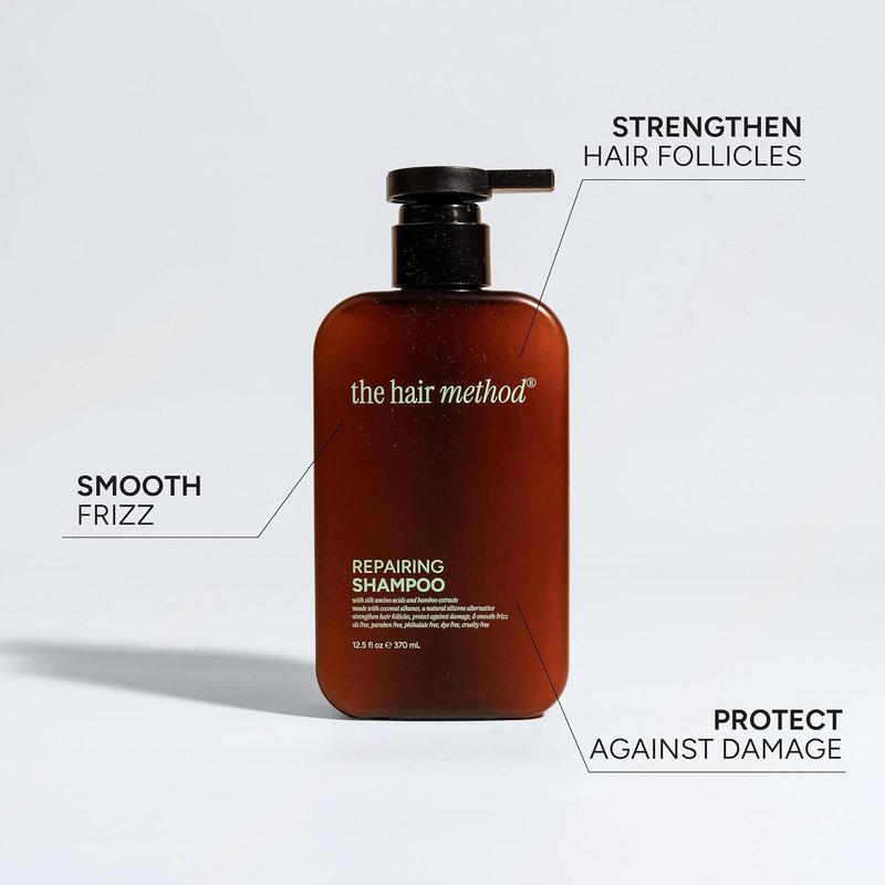 Intensive Repairing Shampoo - Strengthens & Restores with Silk Amino Acids | 12.5 fl oz, Vegan, Silicone-Free, All Hair Types