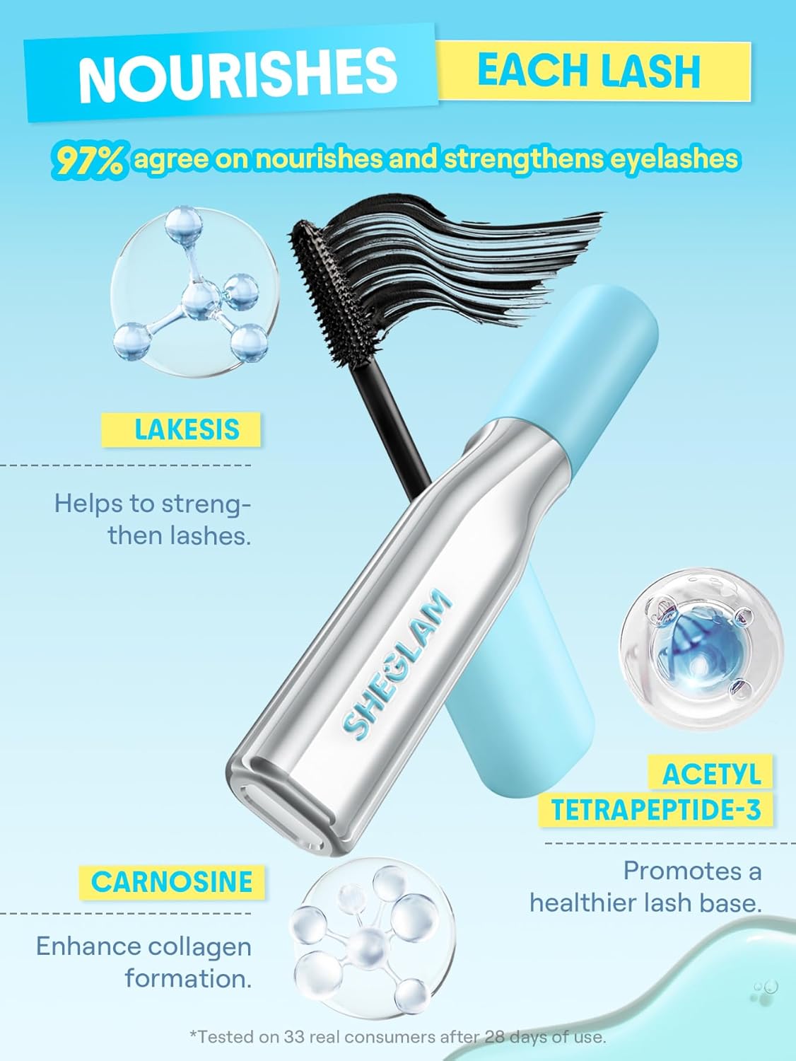 Lashlighter Infinite Tubing Mascara - Waterproof, Lengthening & Volume | Washable Formula