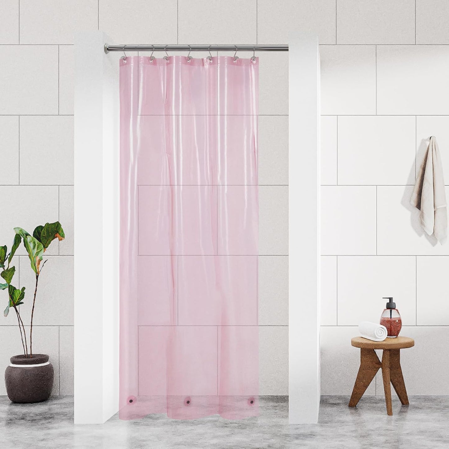 Clear Plastic Shower Liner - Premium Waterproof PEVA Curtain with Rustproof Grommets & 3 Magnets | Standard Size