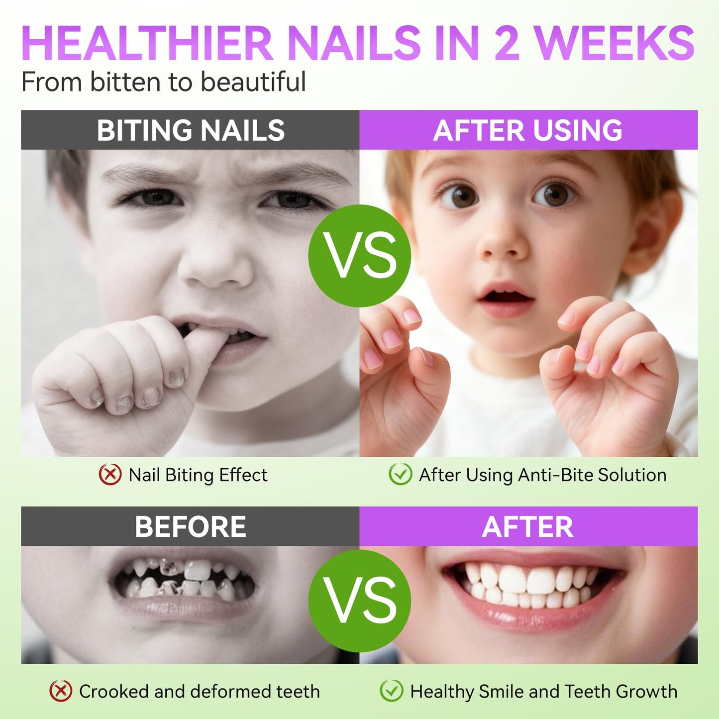 Gelike ec Nail Biting Prevention For Kids: 15ml Vegan Organic Bad Tasting Nail Polish to Stop Biting Nails Fast Dry Long Lasting Stop Thumb Sucking Nail Biting Non Toxic for Toddler