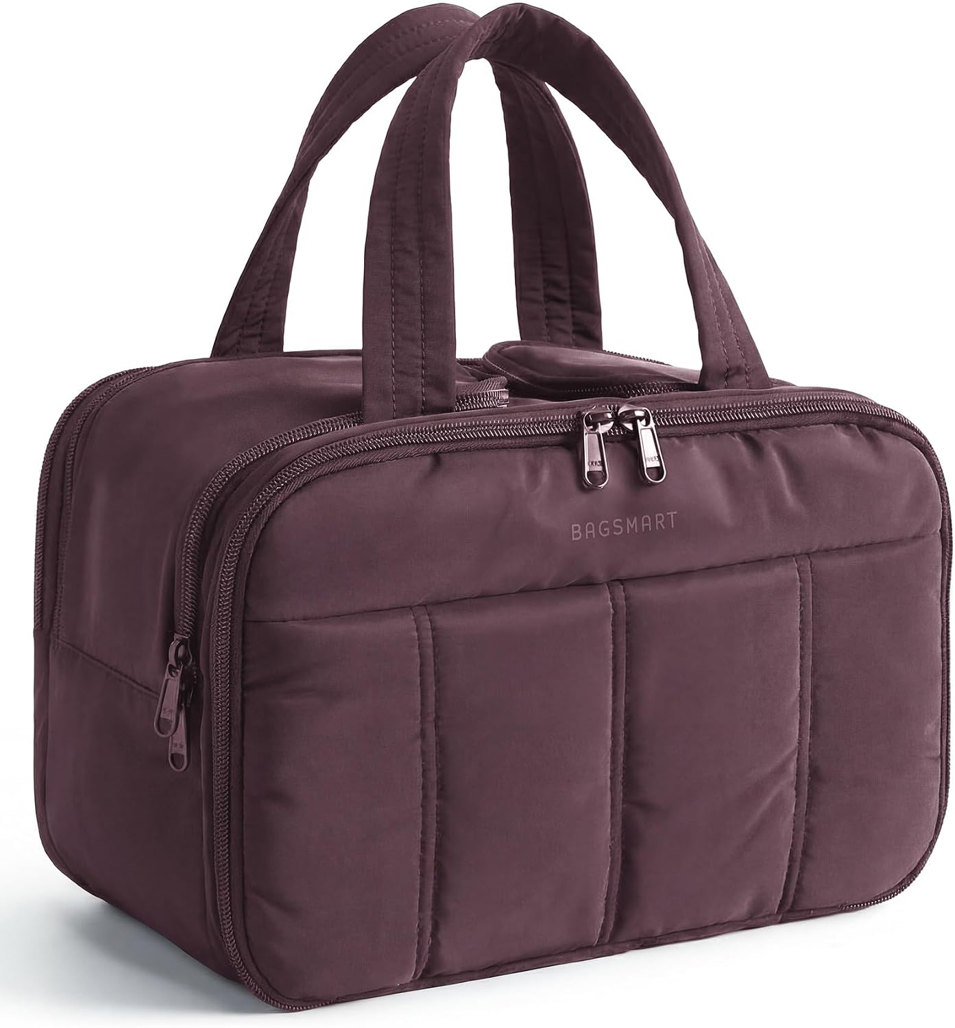 Travel Toiletry Bag - Large Lightweight Cosmetic Organizer for Women | Grayish Brown