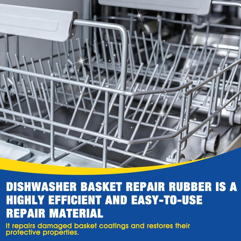 JAOJAO Dishwasher Rack Repair Coating, Dishwasher Rack Repair Kit Strong Waterproof Protection High and Low Temperature Resistant Safe Formula for Dishwashers and Vinyl Rack Restoration, 50ml Grey