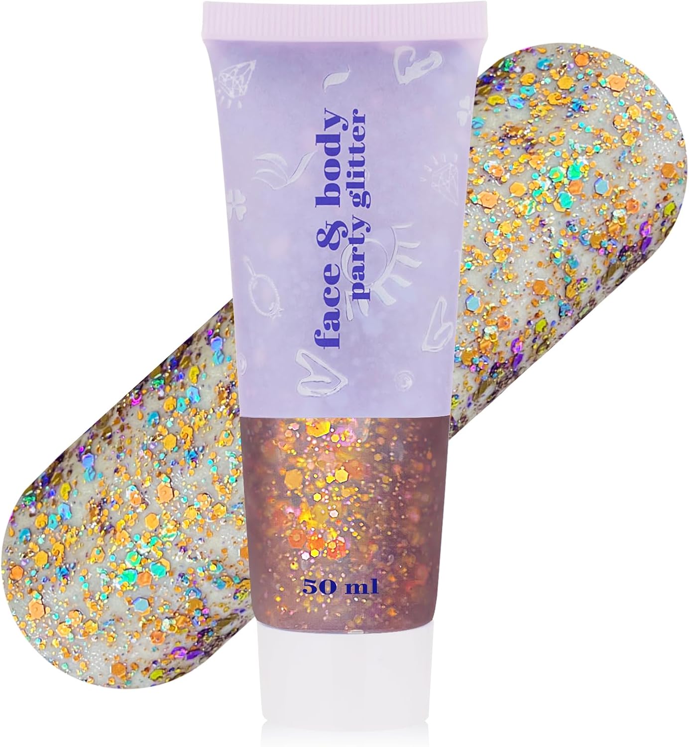 Pink Face & Body Glitter - Sparkly Hair & Makeup for Kids | Self-Adhesive Mermaid Glitter for Concerts & Halloween