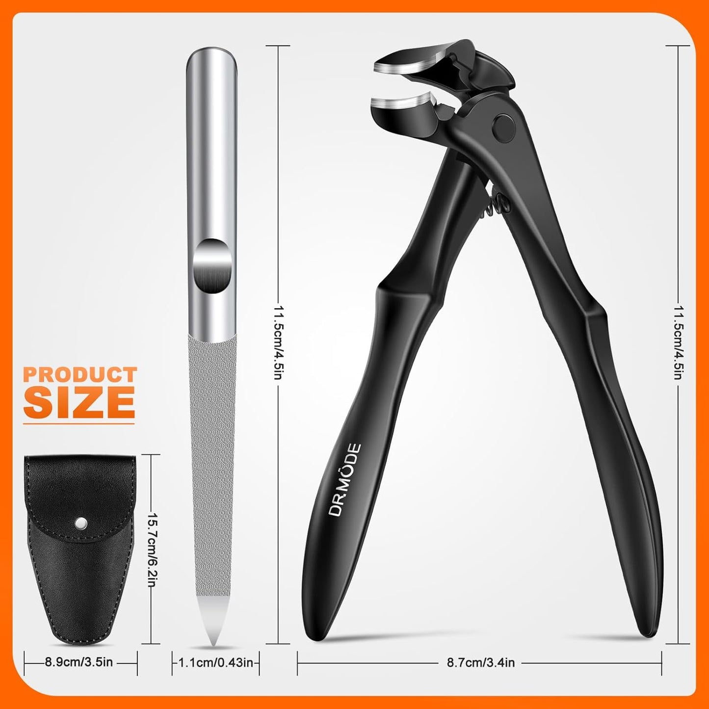 Toenail Clippers for Thick Nails - Long Handled Angled Head | Ideal for Seniors & Easy Grip