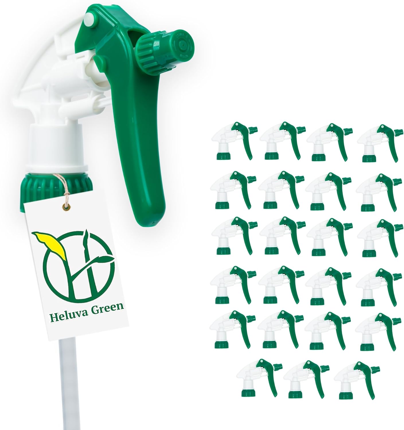 Green Spray Bottle Nozzle Replacement - Heavy Duty Sprayer Triggers for Home & Commercial Cleaning | Fits 8-32 oz Bottles, Blue, 24 Pack