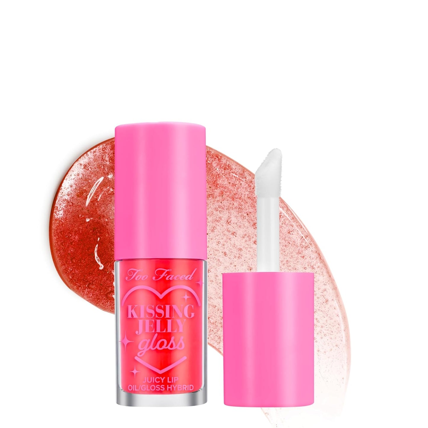 Too Faced Kissing Jelly Lip Oil Gloss - Hydrating Lip Oil & Gloss Hybrid for Moisture & Shine