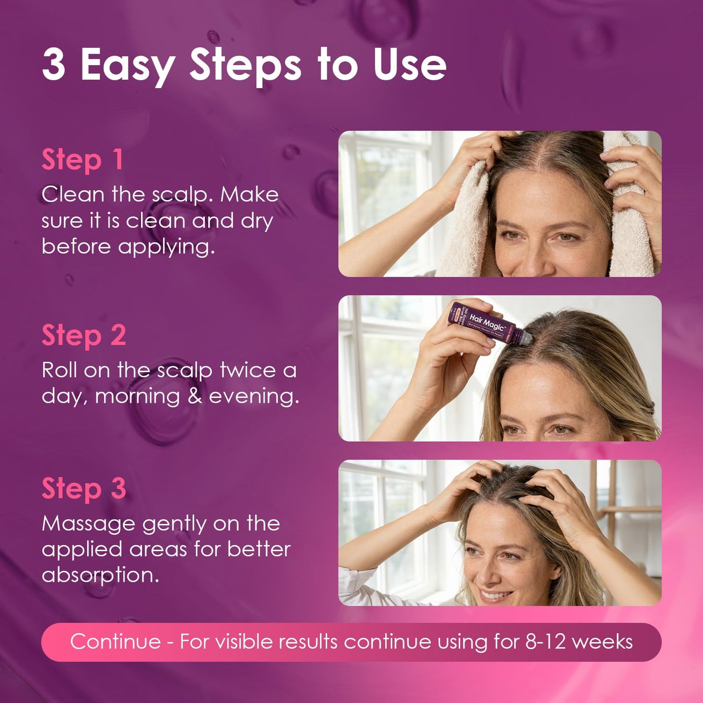 Hair Magic™ Hair Growth Serum - Multi-Peptide & Rosemary Oil Treatment for Hair, Beard, Eyebrows | Unisex Scalp Solution