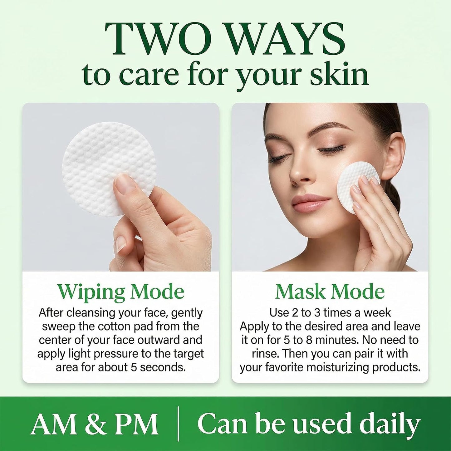 Toner Pads - 70 Count Centella Asiatica & Collagen Infused for Even Skin Tone | Hydrating & Repairing Dark Spots