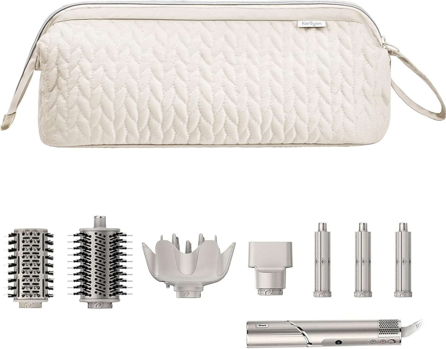 Dyson Airwrap Hair Dryer Case - Shark Flex Style Travel Organizer | Beige